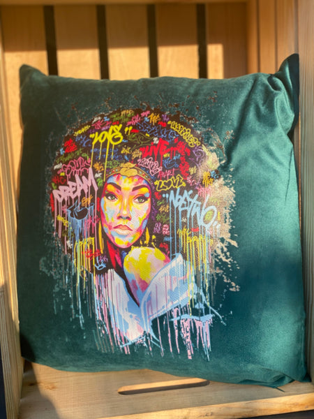 Graffiti Queen Pillow